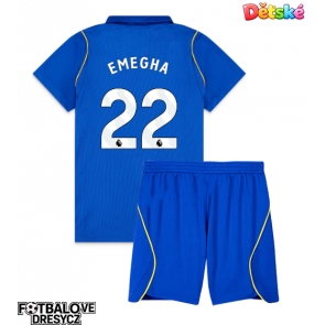 Chelsea Emmanuel Emegha #22 Dětské Domácí dres komplet 2026-27 Krátký Rukáv (+ trenýrky)